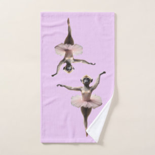 Gibbon Monkey Ballet Dancer In A Tutu, Hand Towel