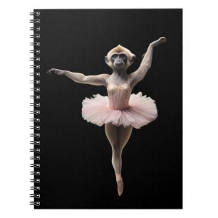 Gibbon Monkey Ballet Dancer In A Tutu, Notebook