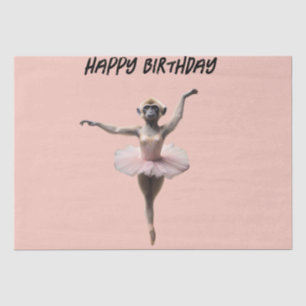 Gibbon Monkey Ballet Dancer In A Tutu, Tissue Paper