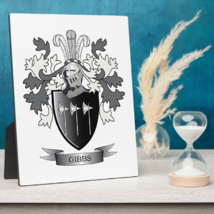Gibbs Family Crest Coat of Arms Plaque