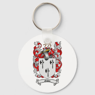GIBBS FAMILY CREST - GIBBS COAT OF ARMS KEY RING