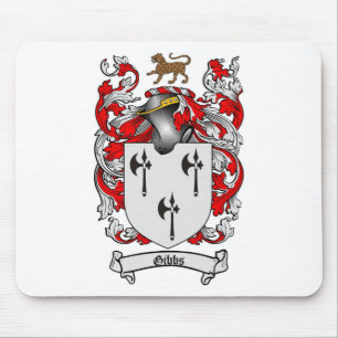GIBBS FAMILY CREST -  GIBBS COAT OF ARMS MOUSE MAT