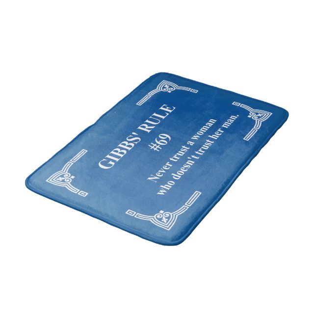 Gibbs' rule 69 bath mat (Angled)