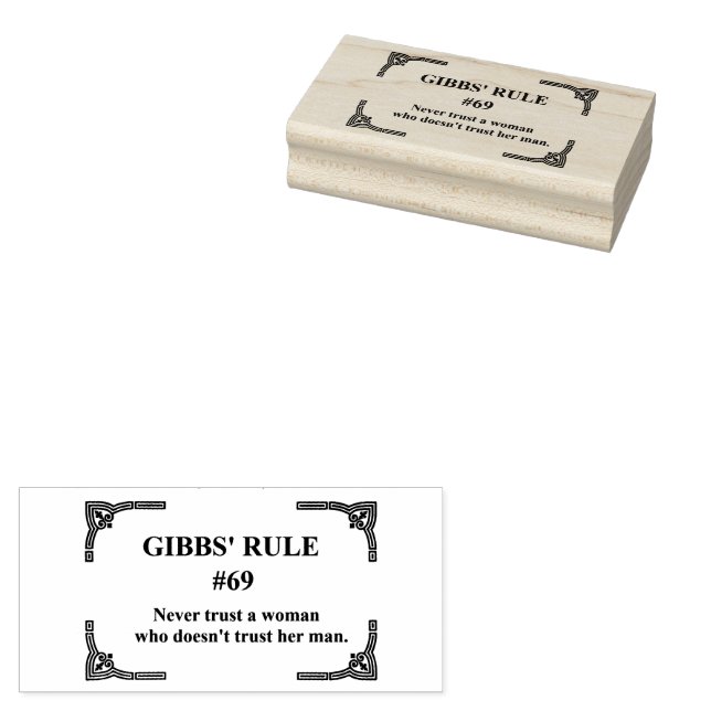 Gibbs' rule 69 rubber stamp (Stamped)
