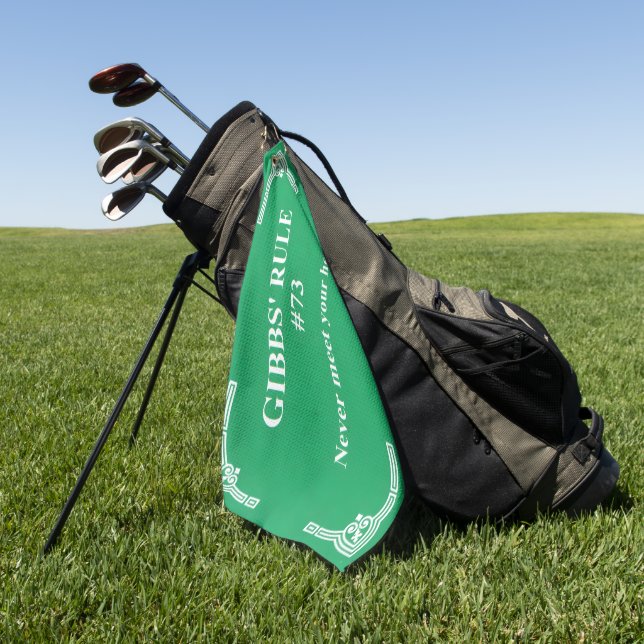 Gibbs' rule 73 golf towel (Green)