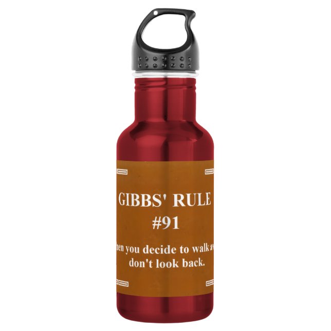 Gibbs' rule 91 532 ml water bottle (Front)