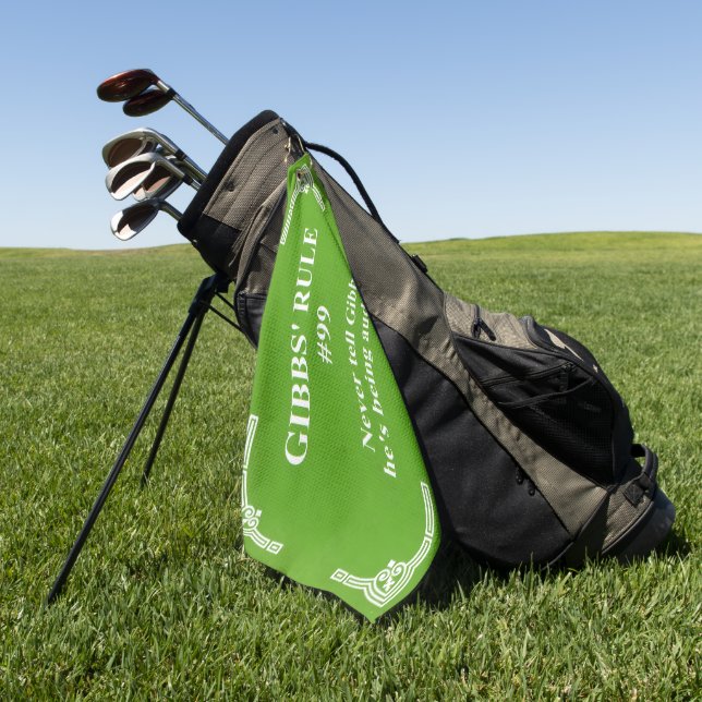 Gibbs' rule 99 golf towel (Green)