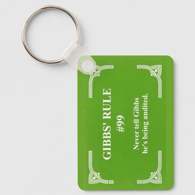 Gibbs' rule 99 key ring (Front)