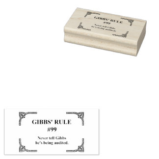 Gibbs' rule 99 rubber stamp