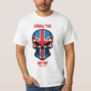 Gibraltar British est 1704 Scull T-Shirt
