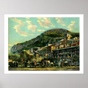 Gibraltar, Casemates Square, Vintage Poster