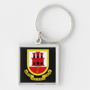 Gibraltar coat of arms key ring