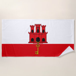 Gibraltar Flag Beach Towel