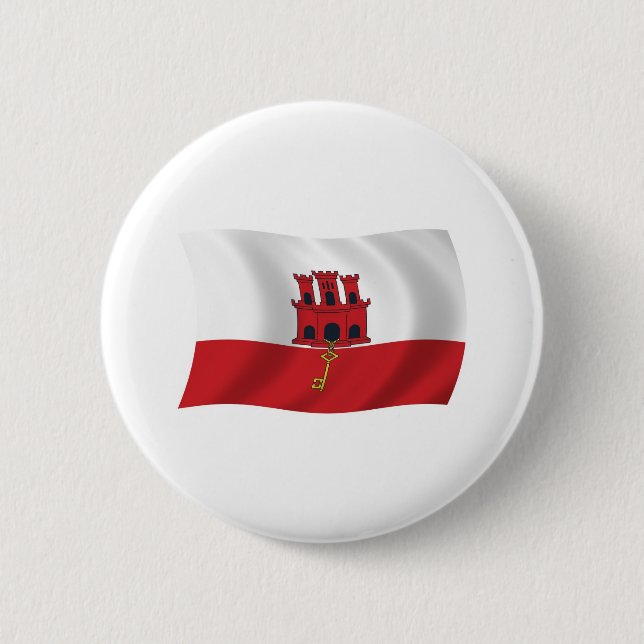 Gibraltar Flag Button (Front)