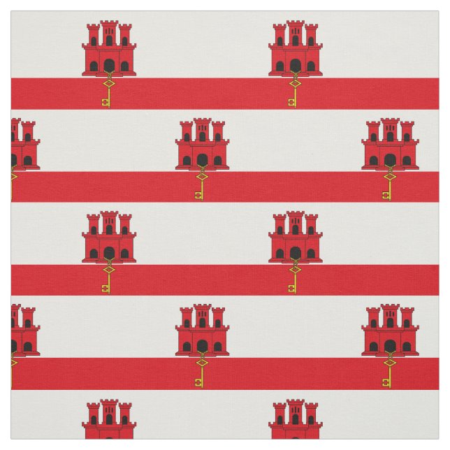 Gibraltar Flag Fabric (Swatch)