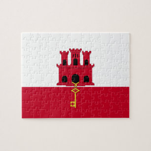 Gibraltar flag jigsaw puzzle