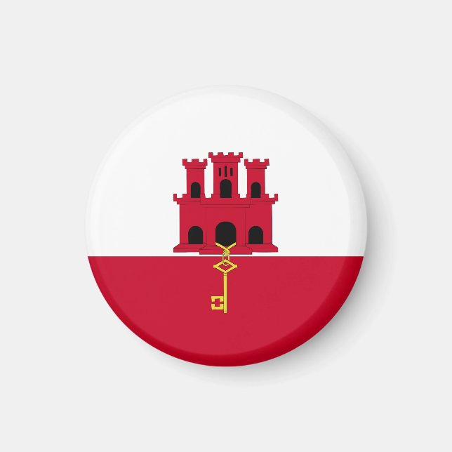 Gibraltar flag magnet (Front)