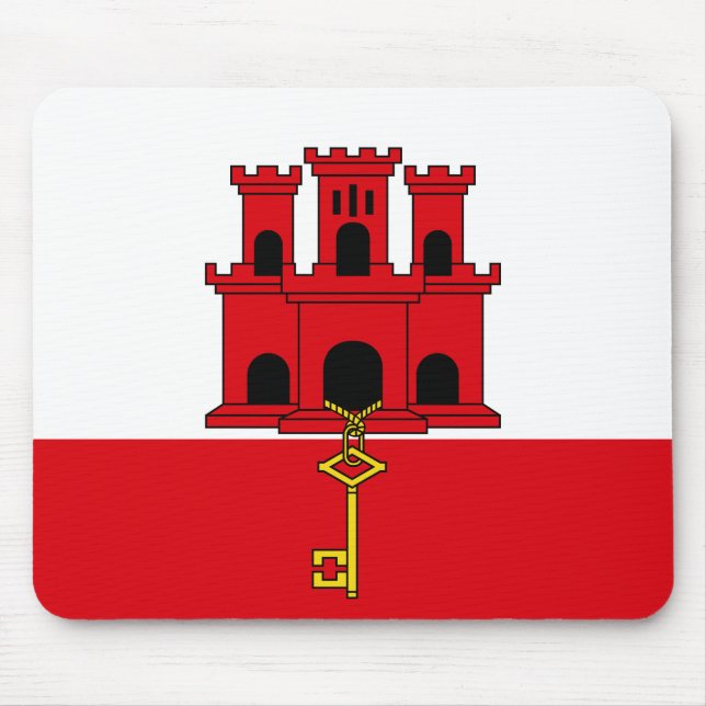 Gibraltar Flag Mouse Mat (Front)