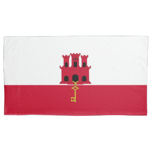Gibraltar flag pillowcase