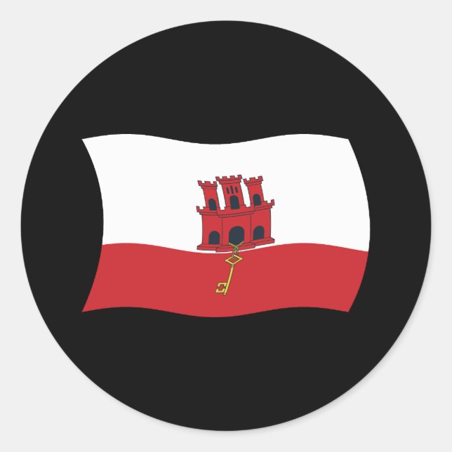 Gibraltar Flag Sticker (Front)