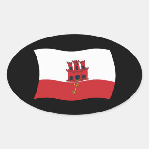 Gibraltar Flag Sticker
