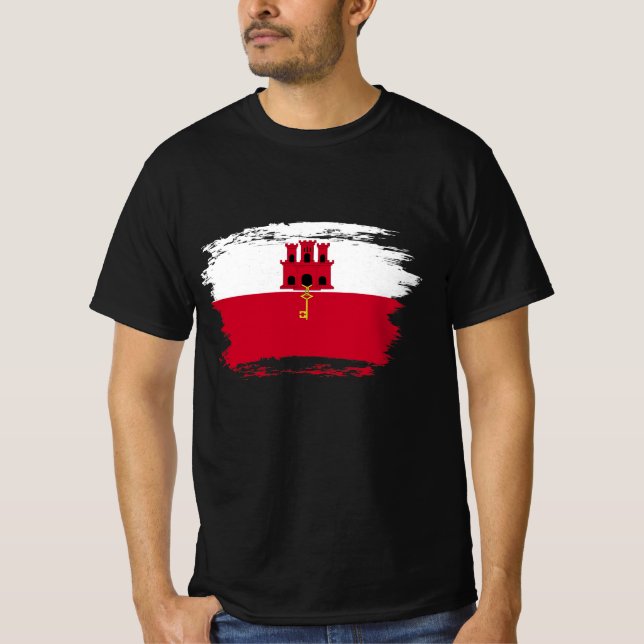 Gibraltar flag T-Shirt (Front)