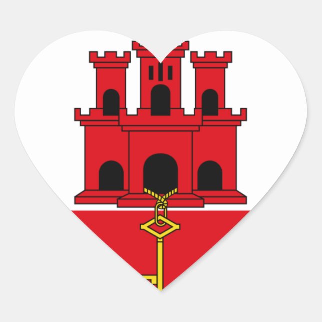 gibraltar heart sticker (Front)
