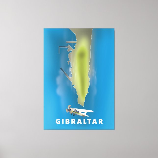 Gibraltar Map Canvas Print (Front)