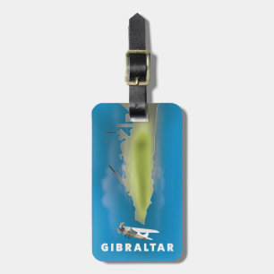 Gibraltar Map Luggage Tag
