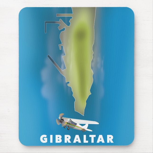 Gibraltar Map Mouse Mat (Front)