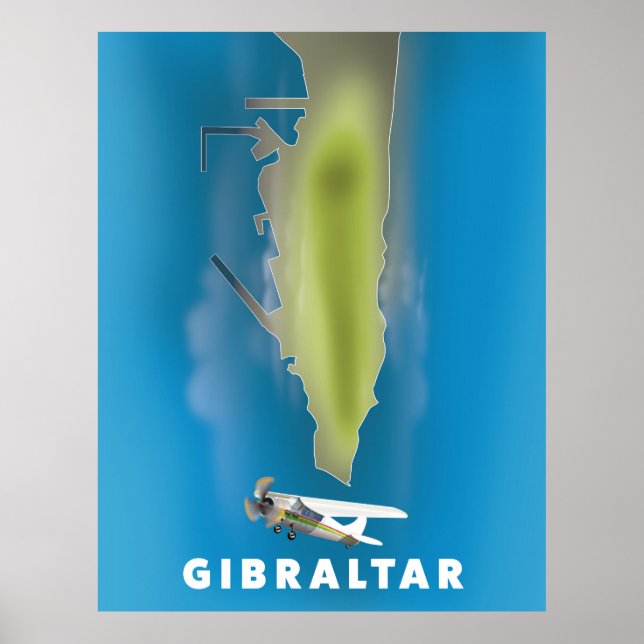 Gibraltar Map Poster (Front)