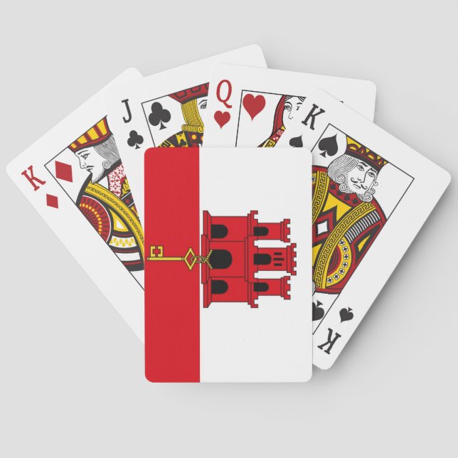 Gibraltar National World Flag Playing Cards (Back)