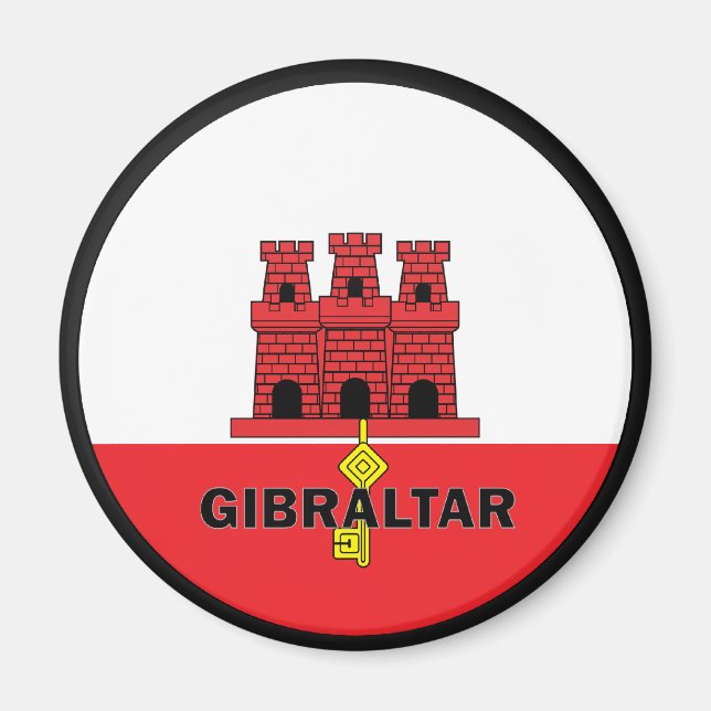 Gibraltar Roundel quality Flag Magnet (Front)