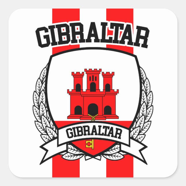 Gibraltar Square Sticker (Front)