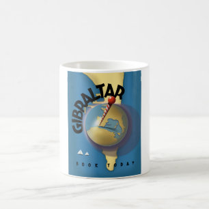 Gibraltar travel poster coffee mug
