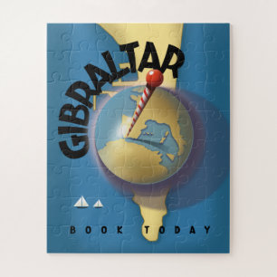 Gibraltar travel poster jigsaw puzzle