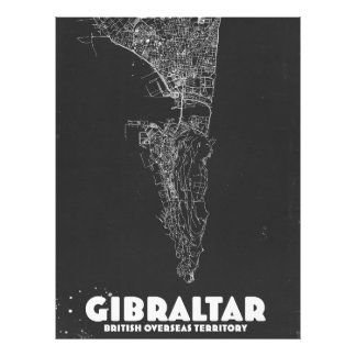 Gibraltar Vintage Map Photo Print