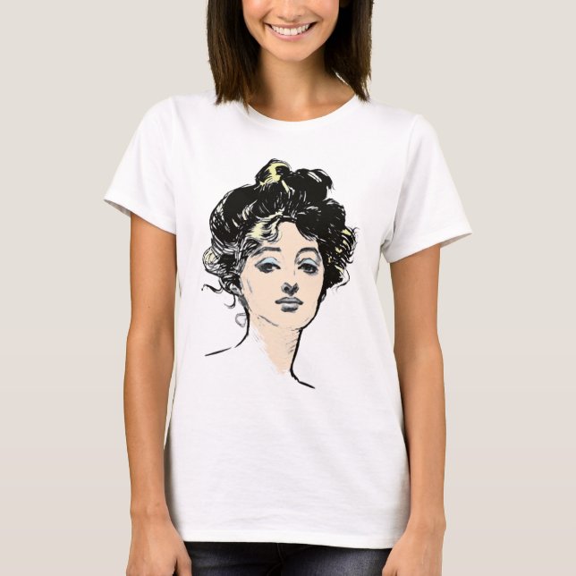 Gibson Girl Head Designs T-Shirt (Front)