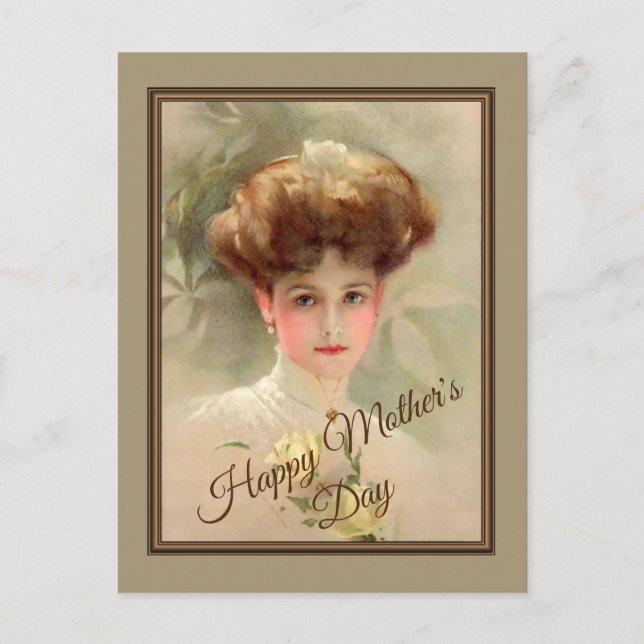 Gibson Girl Mothers Day Postcard (Front)