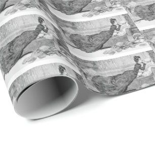 Gibson Girl Reading a Book Wrapping Paper