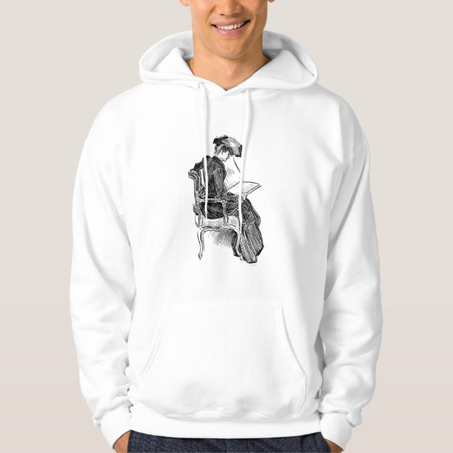 Gibson Girl Reading Hoodie (Front)
