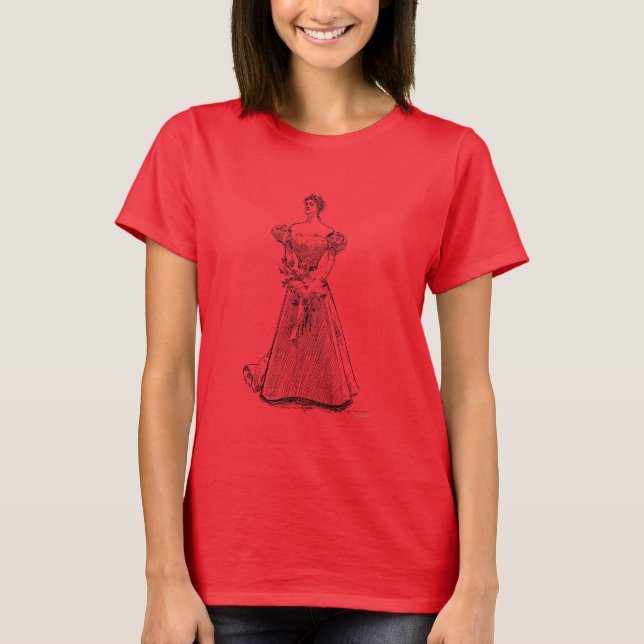 Gibson Girl With Bouquet, 1897 T-Shirt (Front)