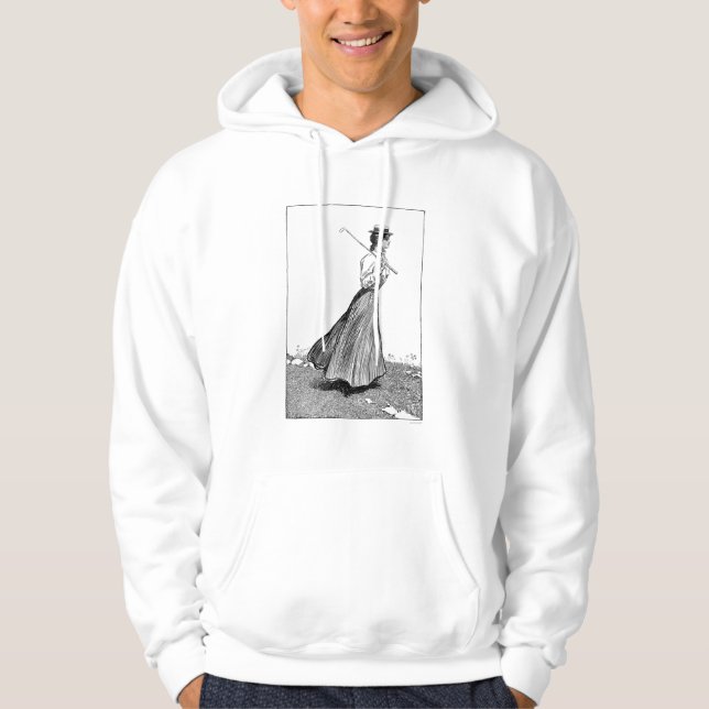 Gibson Girl With Golf Club, 1899 Hoodie (Front)