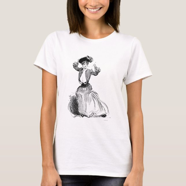 Gibson Girl With Hat, 1904 T-Shirt (Front)