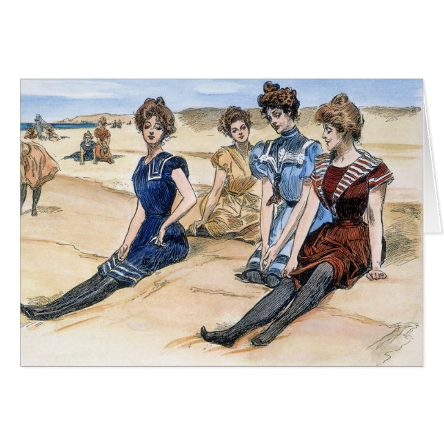 Gibson Girls On The Beach, 1900 (Front Horizontal)