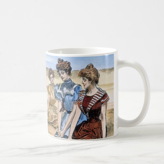 Gibson Girls On The Beach, 1900 Coffee Mug (Right)