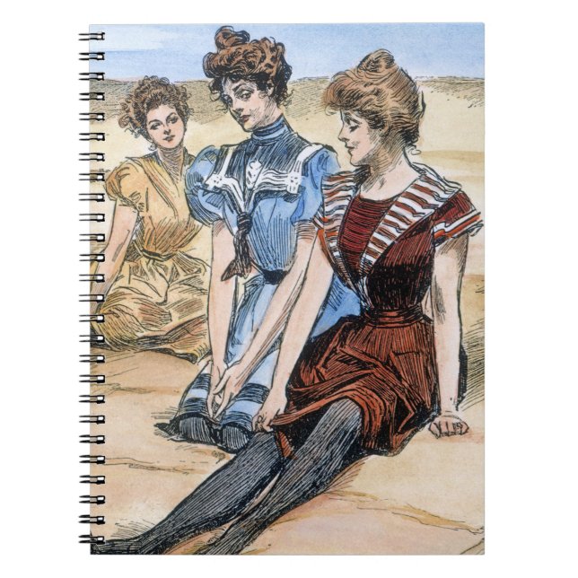 Gibson Girls On The Beach, 1900 Notebook (Front)