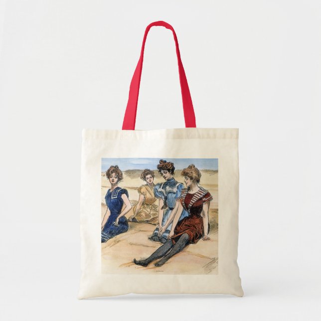 Gibson Girls On The Beach, 1900 Tote Bag (Front)