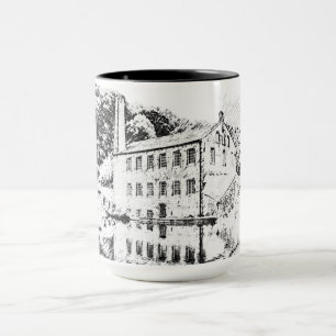 Gibson Mill, Hardcastle Crags Charcoal Artwork Mug