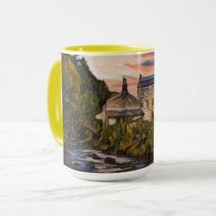 Gibson Mill, Hardcastle Crags Oil Painting Mug